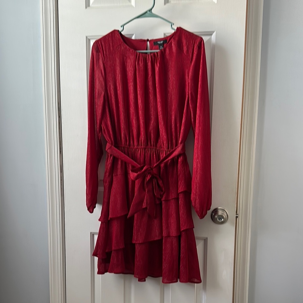 Simply Vera Vera Wang Red Ruffled Tie Front Sundress